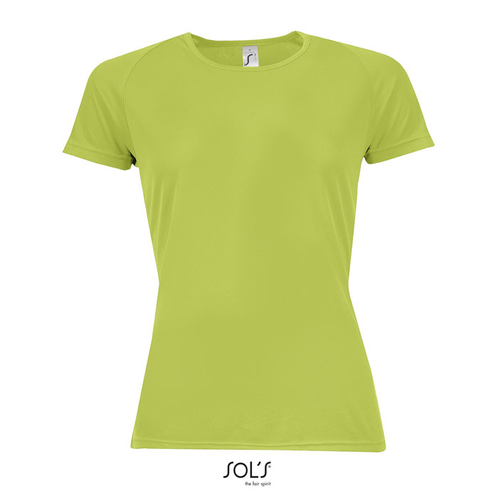 T-shirt femme respirant personnalisé 140g - SPORTY Vert pomme